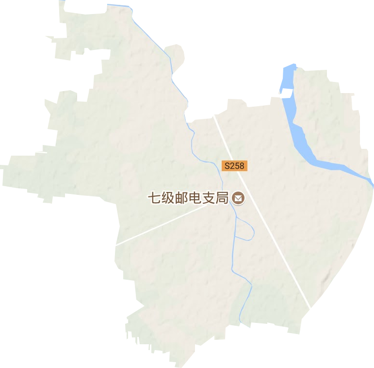 七级镇地形地图
