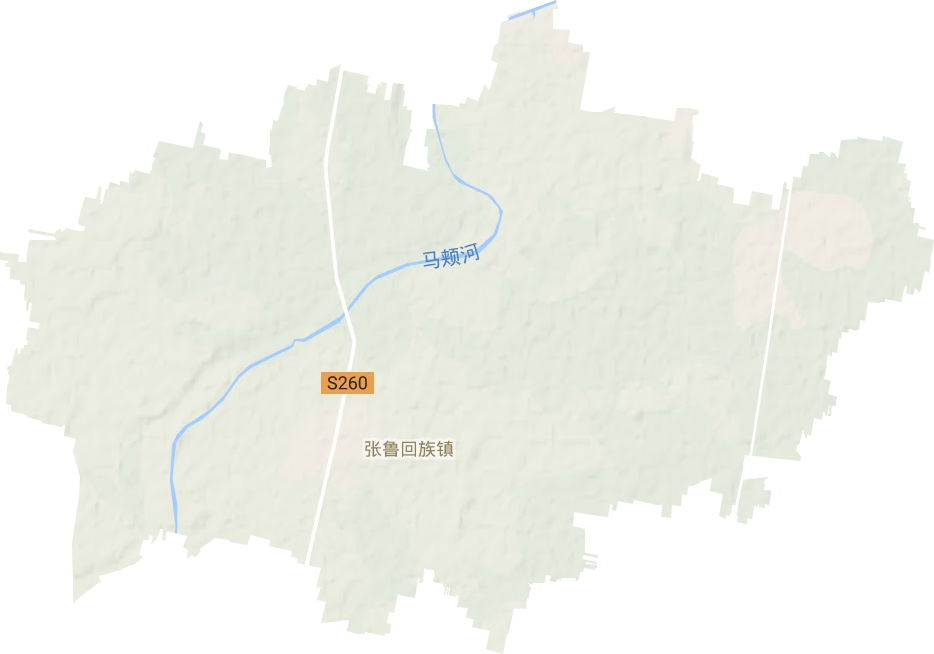 张鲁镇地形地图