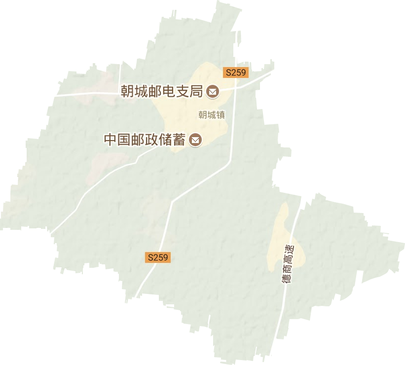 朝城镇地形地图