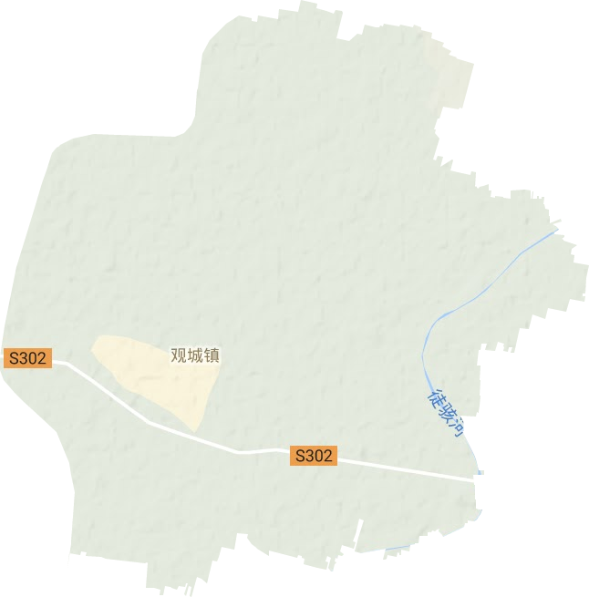 观城镇地形地图