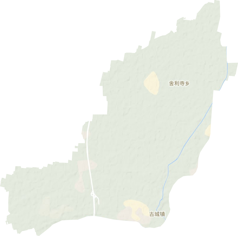 古城镇地形地图