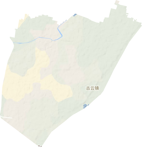 古云镇地形地图