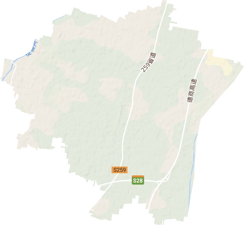 十八里铺镇地形地图