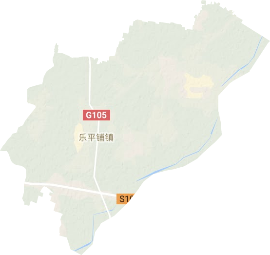 乐平铺镇地形地图