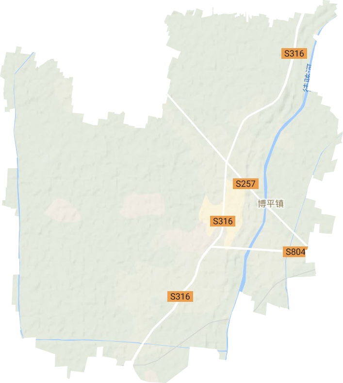 博平镇地形地图