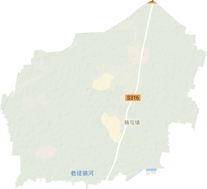 韩屯镇地形地图