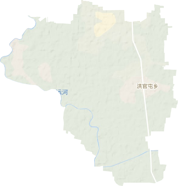 洪官屯镇地形地图