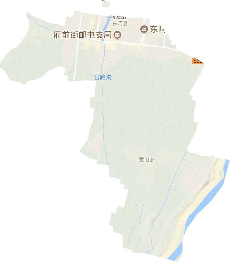 铜城街道地形地图