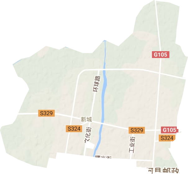 新城街道地形地图