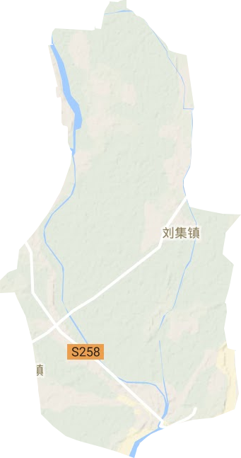 刘集镇地形地图