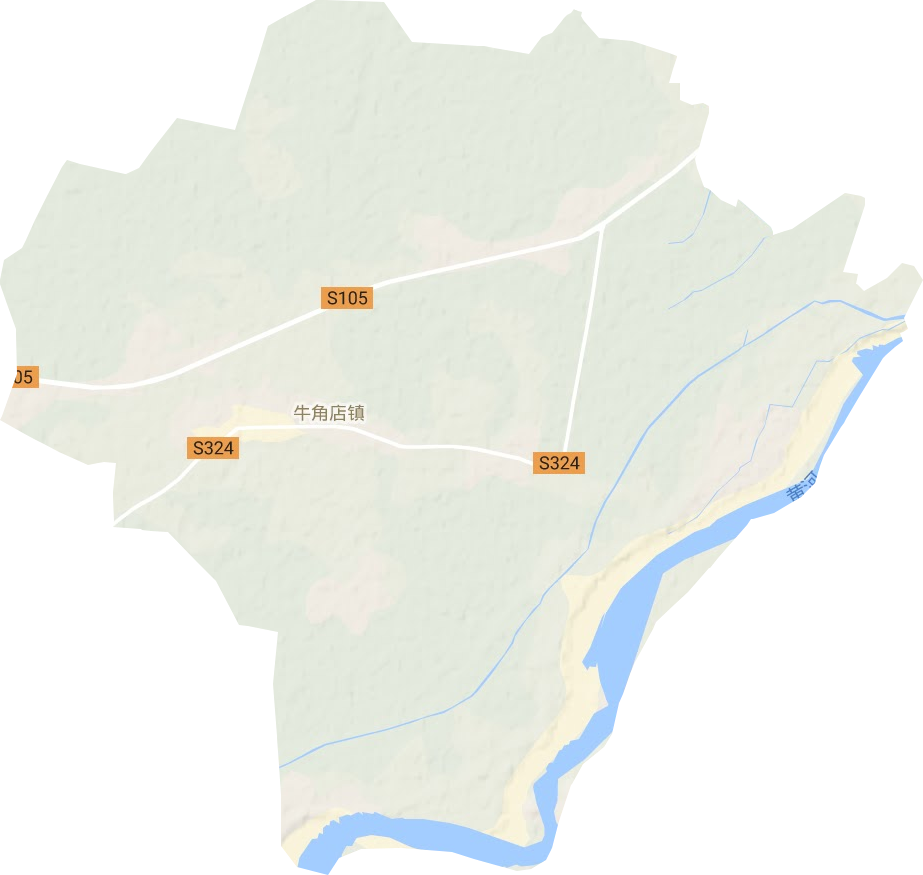 牛角店镇地形地图