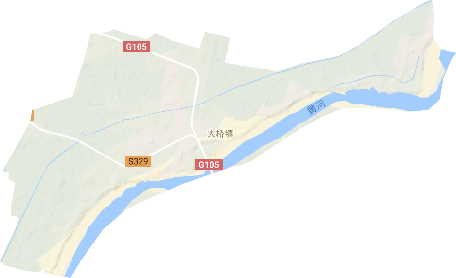 大桥镇地形地图