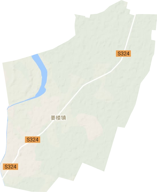 姜楼镇地形地图