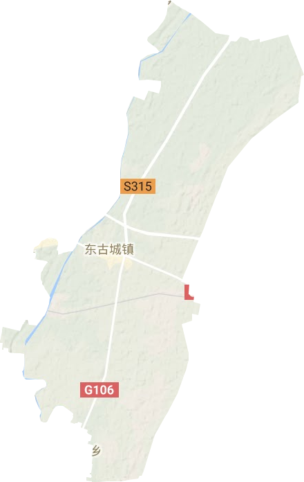 东古城镇地形地图