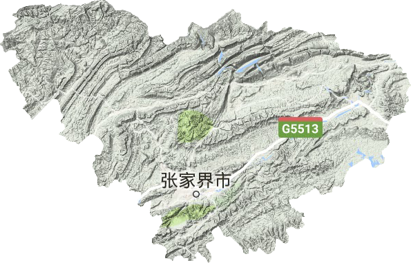 张家界市地形地图