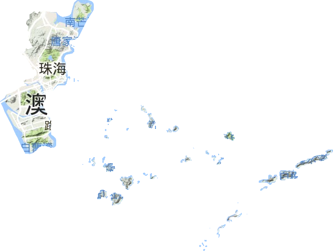 香洲区地形地图