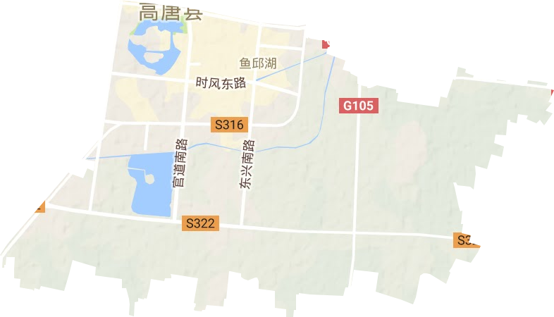 鱼邱湖街道地形地图