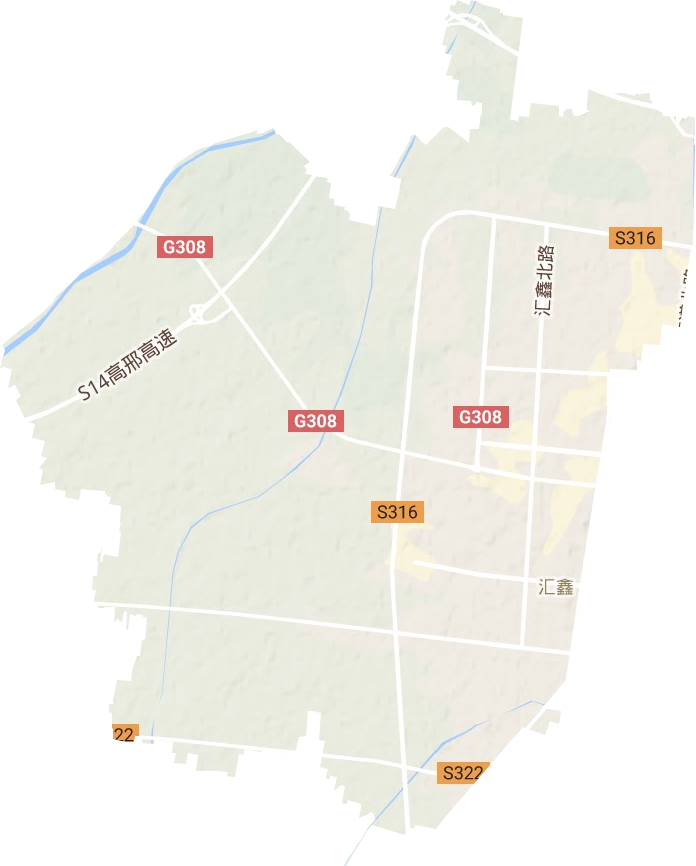 汇鑫街道地形地图