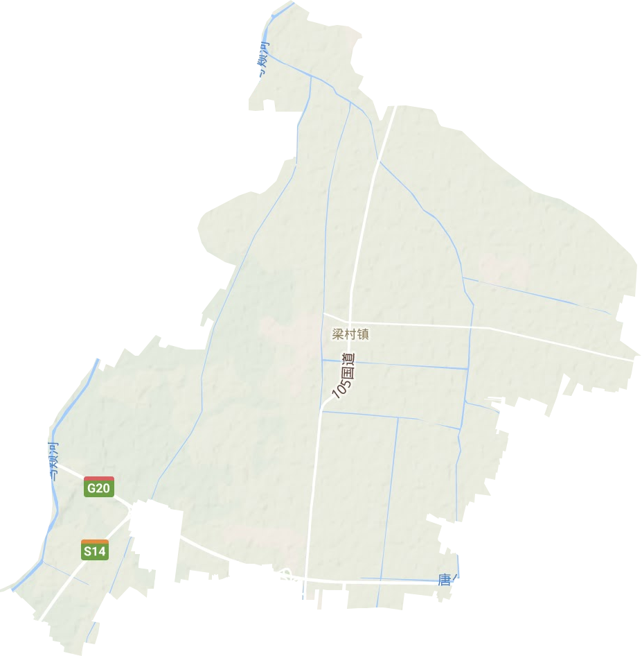 梁村镇地形地图