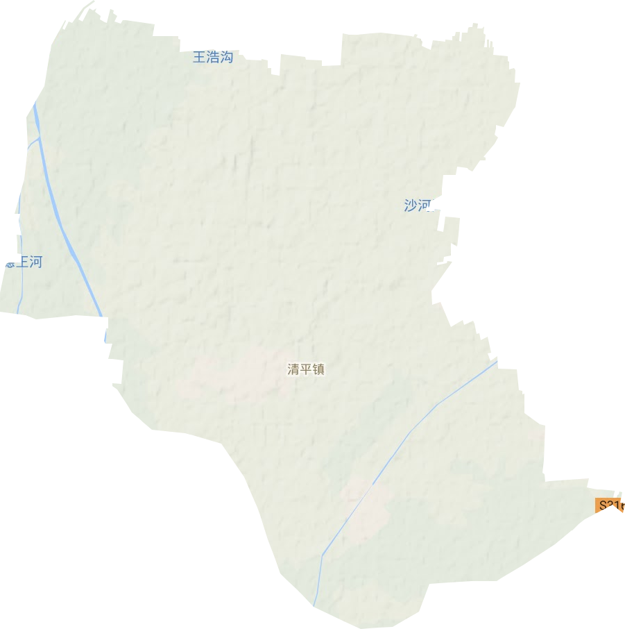 清平镇地形地图