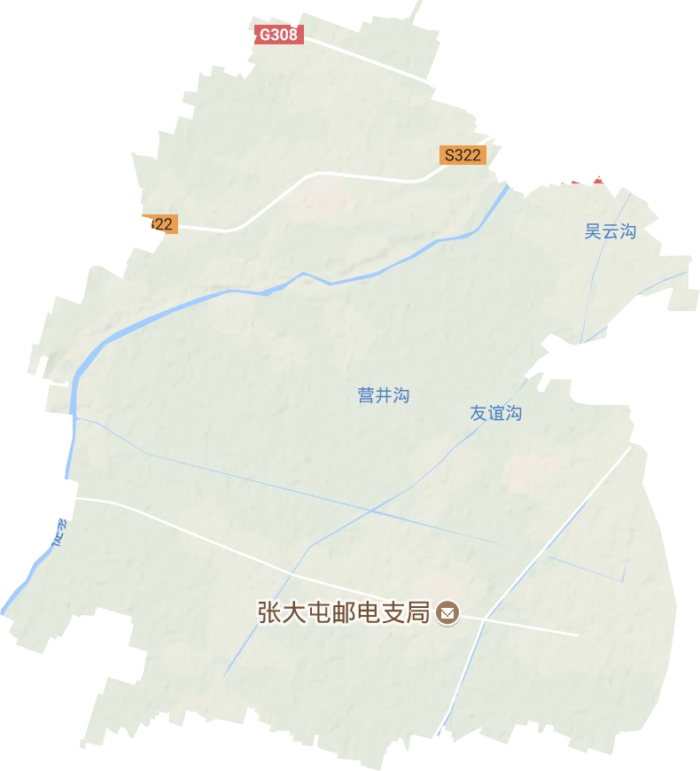 杨屯镇地形地图