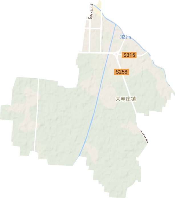 大辛庄街道地形地图