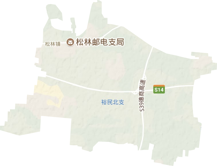 松林镇地形地图