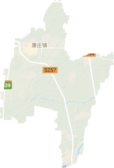康庄镇地形地图