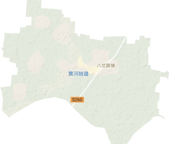 八岔路镇地形地图