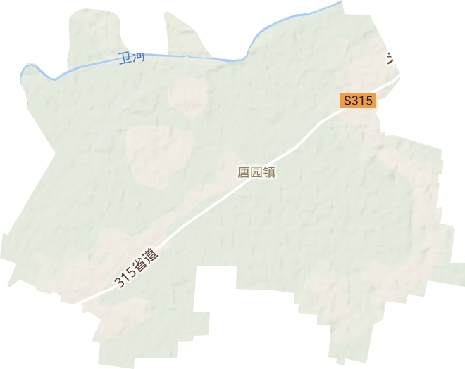 唐园镇地形地图