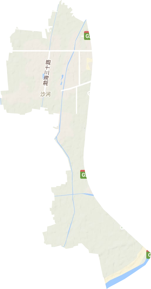沙河街道地形地图