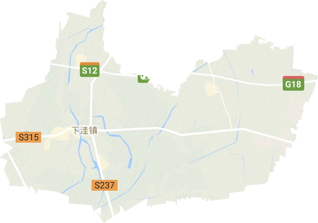 下洼镇地形地图