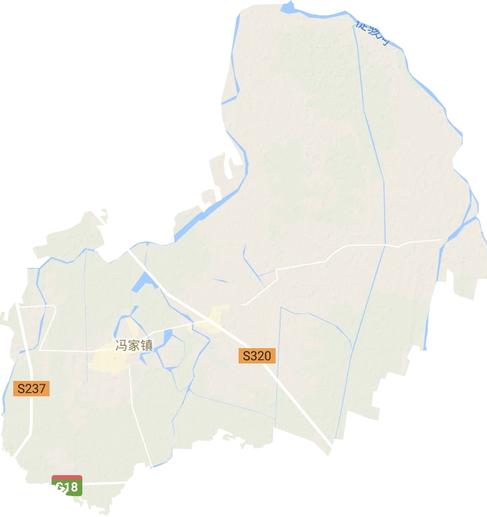 冯家镇地形地图
