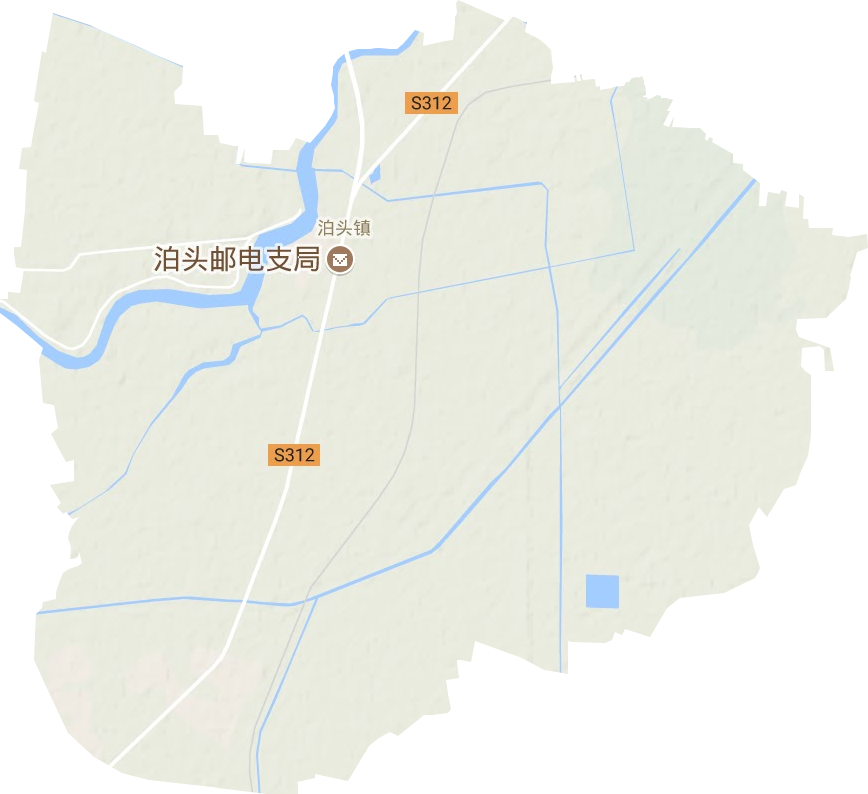 泊头镇地形地图