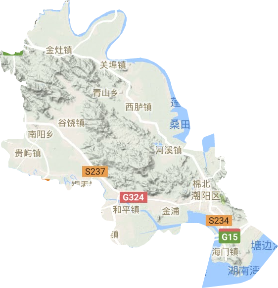 潮阳区地形地图