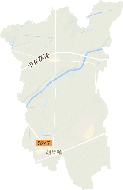 胡集镇地形地图