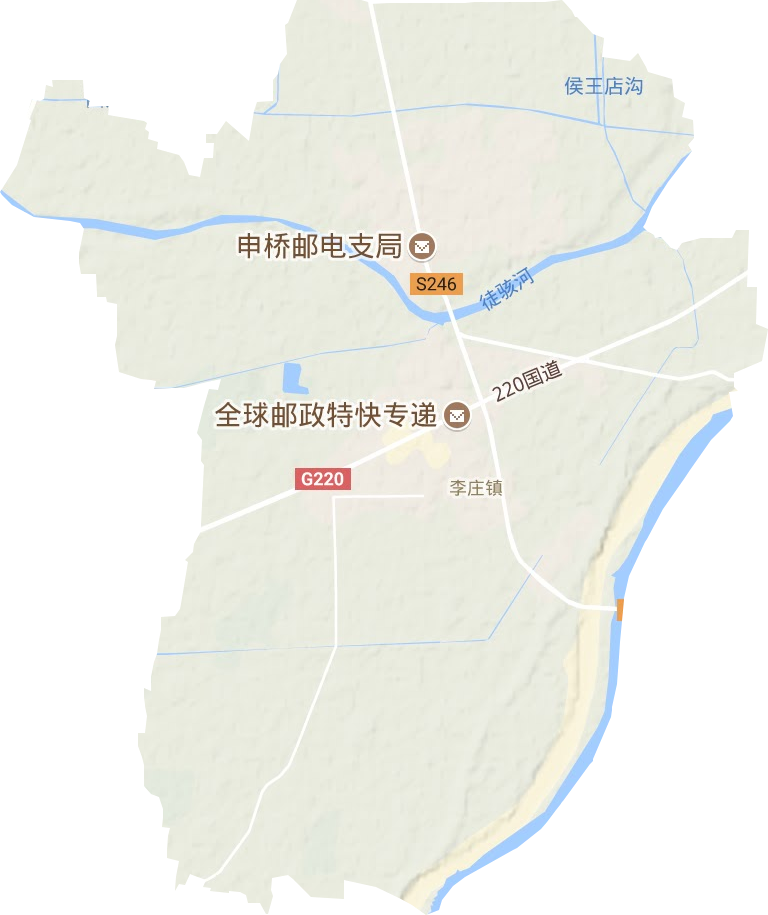 李庄镇地形地图