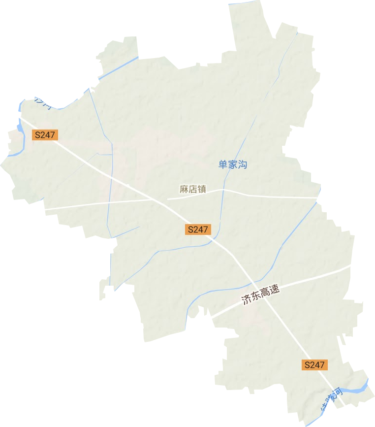 麻店镇地形地图