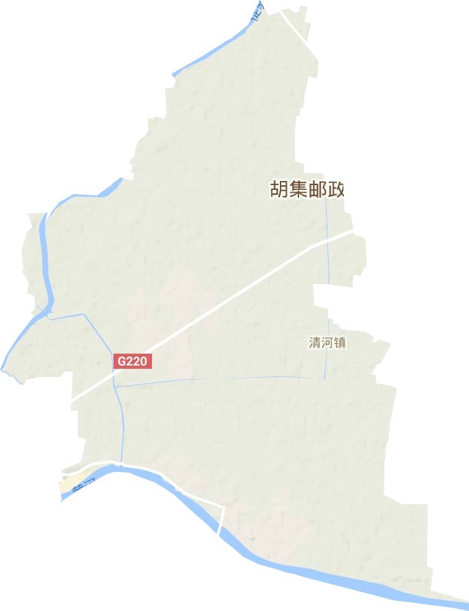 清河镇地形地图