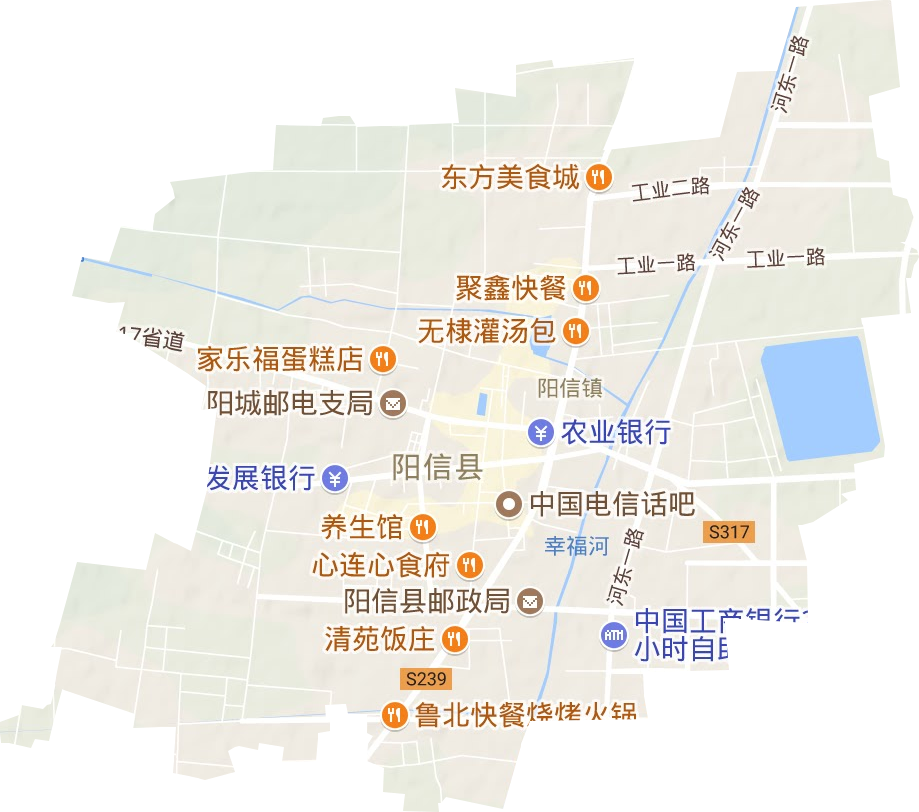 信城街道地形地图