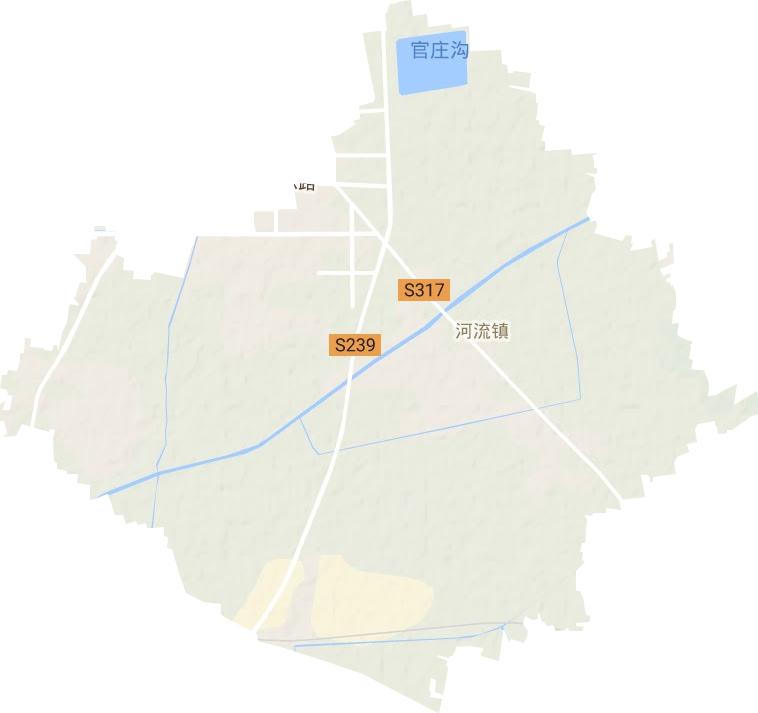 河流镇地形地图