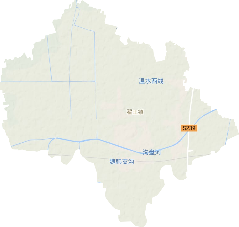 翟王镇地形地图