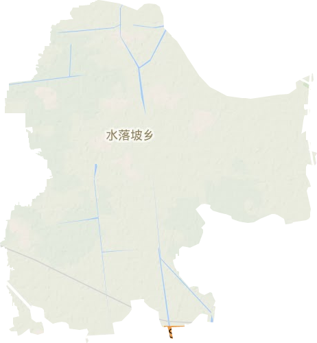 水落坡镇地形地图
