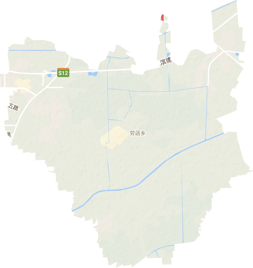 劳店镇地形地图