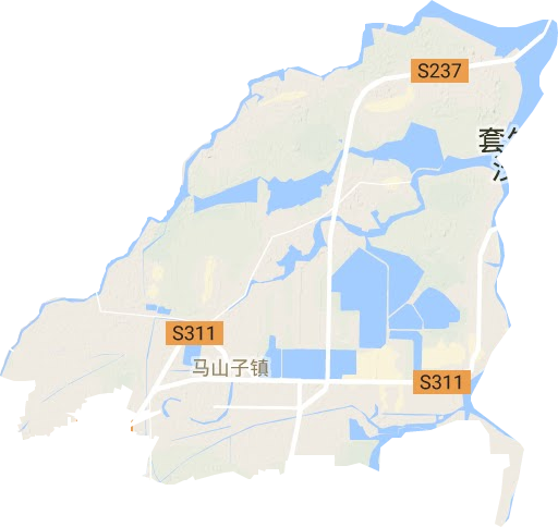 马山子镇地形地图