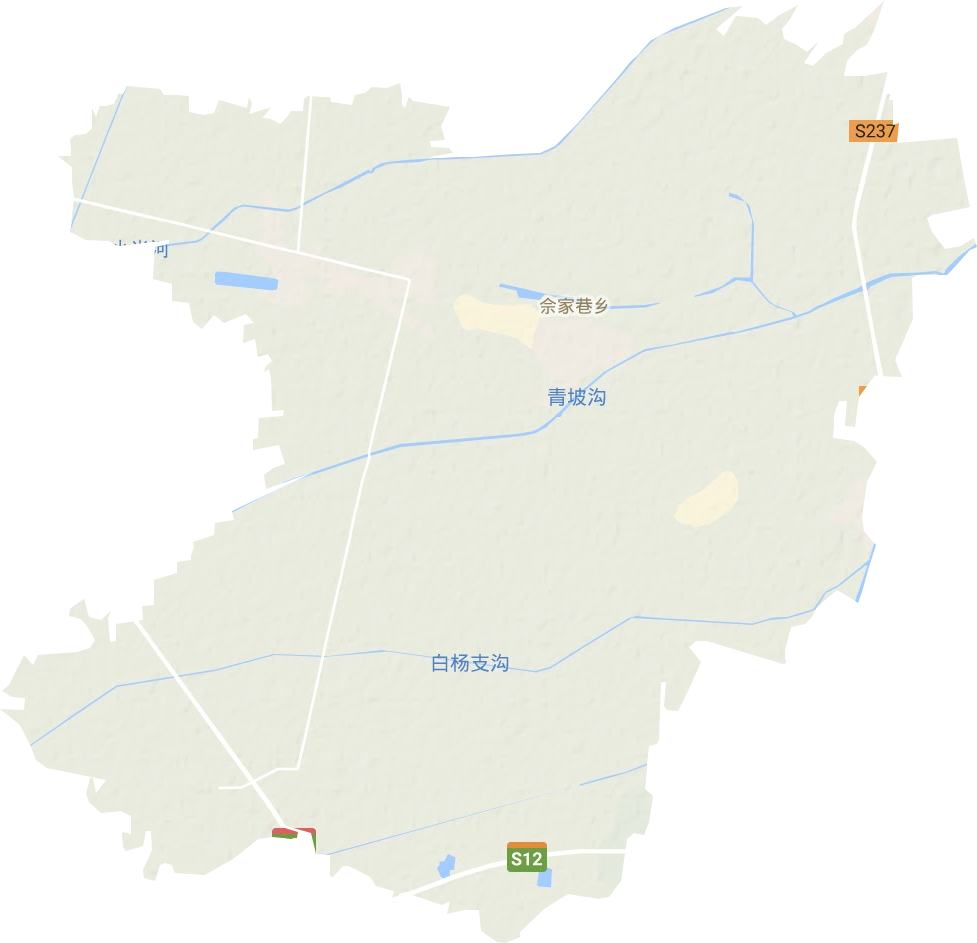 佘家镇地形地图