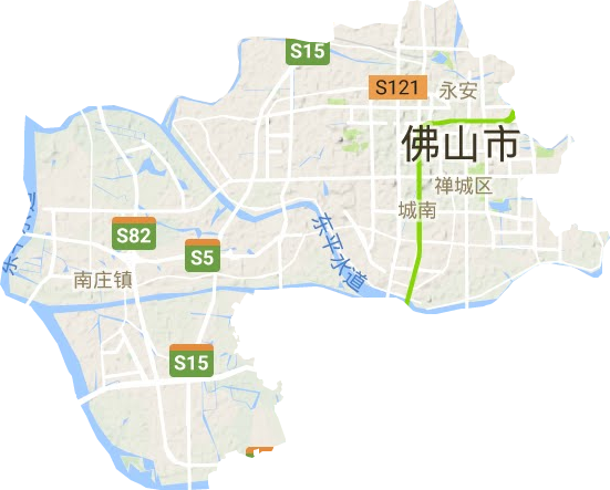 禅城区地形地图