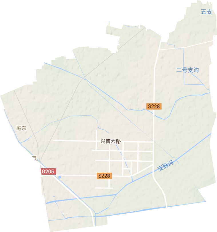 城东街道地形地图