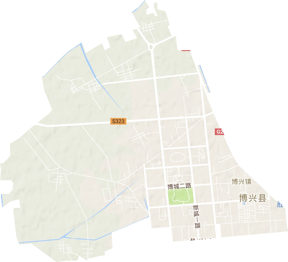 博昌街道地形地图