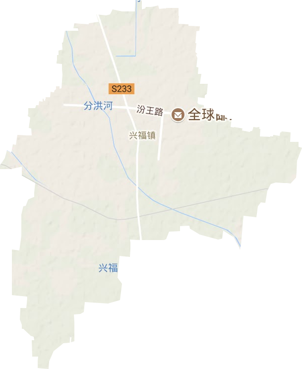 兴福镇地形地图